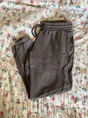Tna cozy fleece boyfriend fit sweat pants size m brown vintage